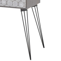 Miniatyr av produktbild för Sängbord med 1 låda rektangulär grå