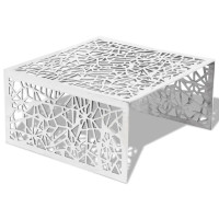 Produktbild för Soffbord geometrisk design aluminium silver