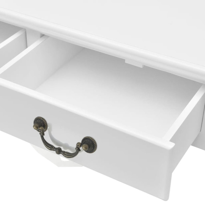 Produktbild för Soffbord med 4 lådor vit