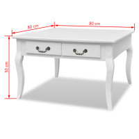 Miniatyr av produktbild för Soffbord med 4 lådor vit