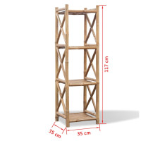 Miniatyr av produktbild för Hylla i bambu med 4 nivåer