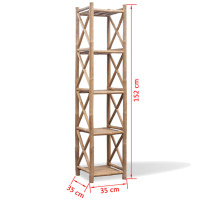 Produktbild för Hylla i bambu med 5 nivåer