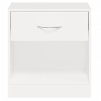 Miniatyr av produktbild för Sängbord 2 st med låda vit