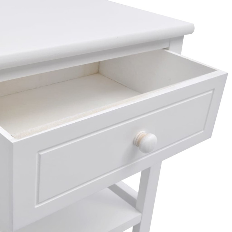 Produktbild för Nattduksbord trä vit
