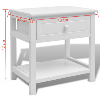 Miniatyr av produktbild för Nattduksbord trä vit