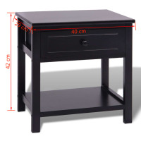 Miniatyr av produktbild för Nattduksbord trä svart
