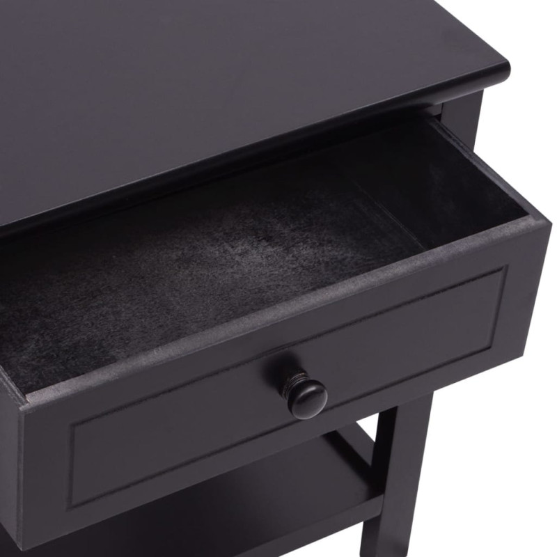Produktbild för Nattduksbord 2 st trä svart