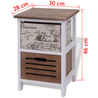 Miniatyr av produktbild för Nattduksbord trä 2 st
