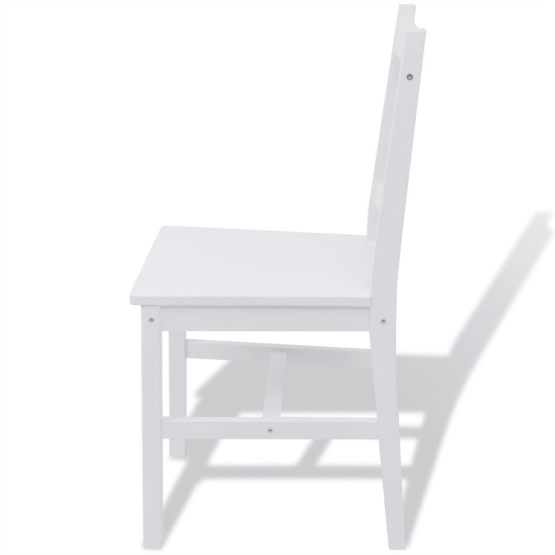 Produktbild för Matbord och stolar 3 delar furu vit