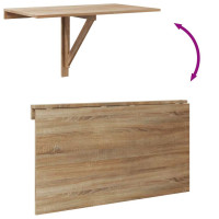 Produktbild för Väggmonterat klaffbord 100x60 cm ek