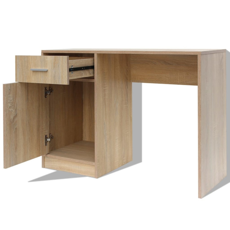 Produktbild för Skrivbord med låda och skåp ek 100x40x73 cm