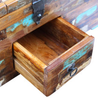 Produktbild för Kistbord massivt återvunnet trä 80x40x35 cm