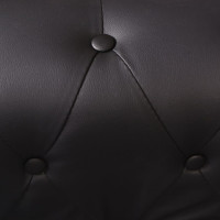 Miniatyr av produktbild för Hörnsoffa 5-sitsig Chesterfield konstläder svart