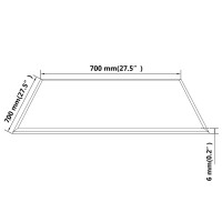 Produktbild för Bordsskiva härdat glas kvadratisk 700x700 mm