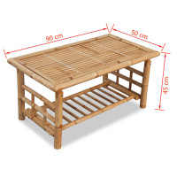 Miniatyr av produktbild för Soffbord bambu 90x50x45 cm