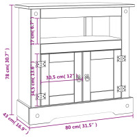 Produktbild för Konsolbord mexikansk Coronastil furu 80x43x78 cm