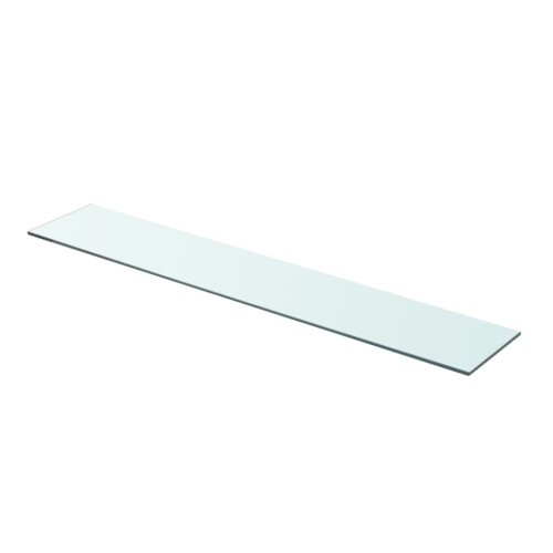 vidaXL Hyllplan glas genomskinlig 90x15 cm