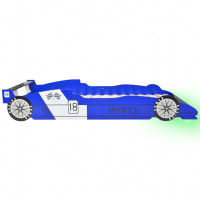 Miniatyr av produktbild för LED Barnsäng racerbil 90x200 cm blå