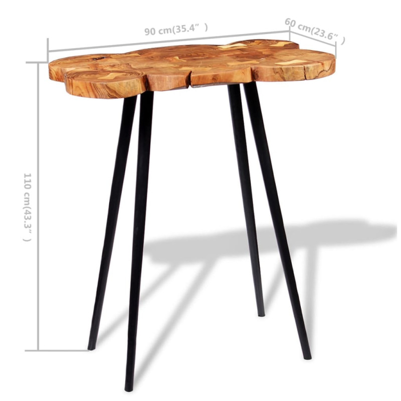 Produktbild för Ståbord i massivt akaciaträ 90x60x110 cm