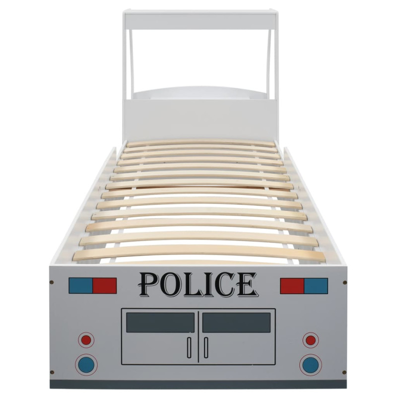 Produktbild för Barnsäng polisbil med skrivbord 90x200 cm