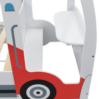 Miniatyr av produktbild för Barnsäng polisbil med skrivbord 90x200 cm