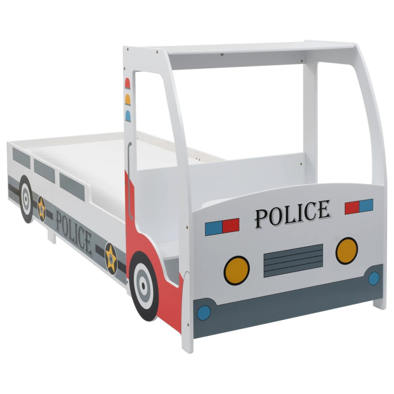 Produktbild för Barnsäng polisbil med skrivbord 90x200 cm