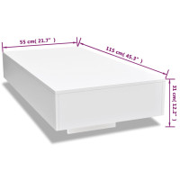 Miniatyr av produktbild för Soffbord högglans vit