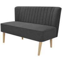 Produktbild för Soffa tyg 117x55,5x77 cm mörkgrå