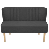 Produktbild för Soffa tyg 117x55,5x77 cm mörkgrå