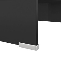 Miniatyr av produktbild för TV-bord glas svart 40x25x11 cm