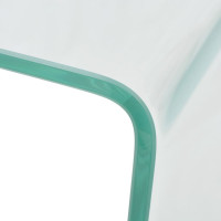 Produktbild för Soffbord härdat klarglas 49,5x50x45 cm