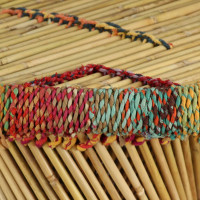 Produktbild för Soffbord bambu med chindidetaljer flerfärgad