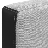 Miniatyr av produktbild för Bäddsoffa tyg 218x155x69 cm svart och grå