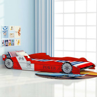 Miniatyr av produktbild för Barnsäng racerbil 90x200 cm röd