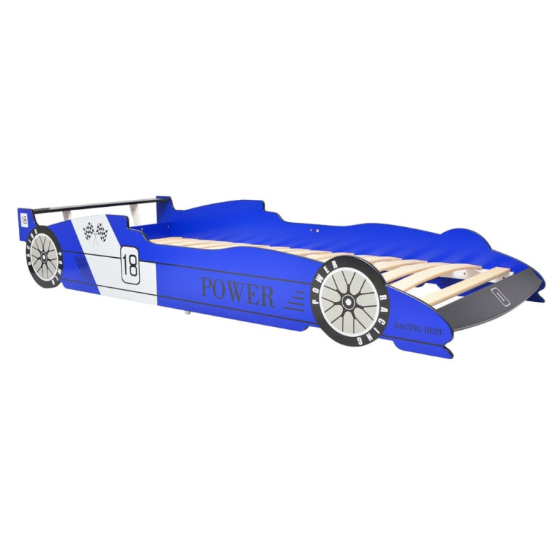 Produktbild för Barnsäng racerbil 90x200 cm blå