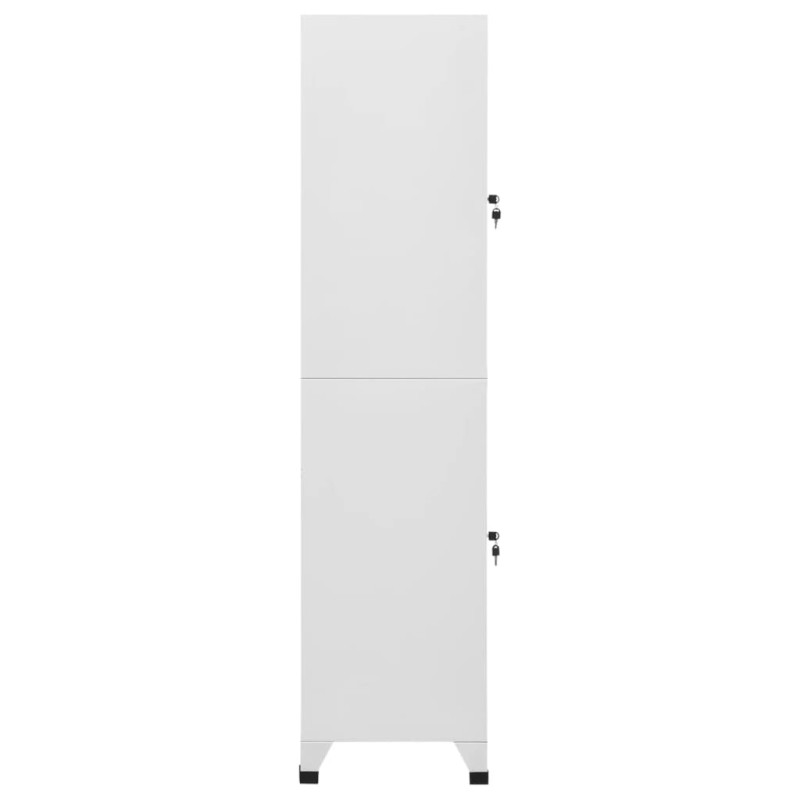 Produktbild för Klädskåp för omklädningsrum med 2 fack stål 38x45x180 cm