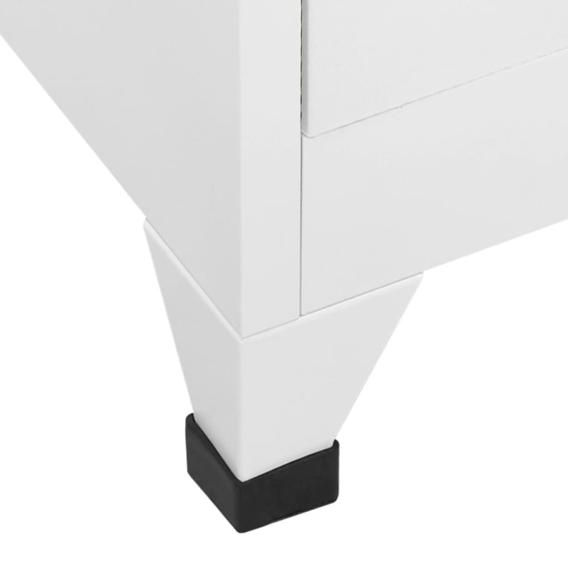 Produktbild för Klädskåp för omklädningsrum med 2 fack stål 38x45x180 cm