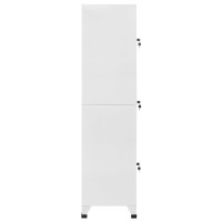 Produktbild för Klädskåp för omklädningsrum med 3 fack stål 38x45x180 cm