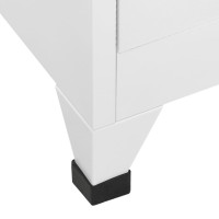 Produktbild för Klädskåp för omklädningsrum med 3 fack stål 38x45x180 cm