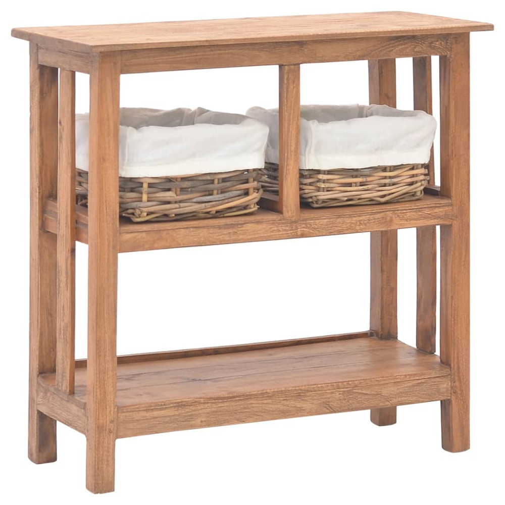 Produktbild för Konsolbord massivt mahognyträ 69x28x70 cm