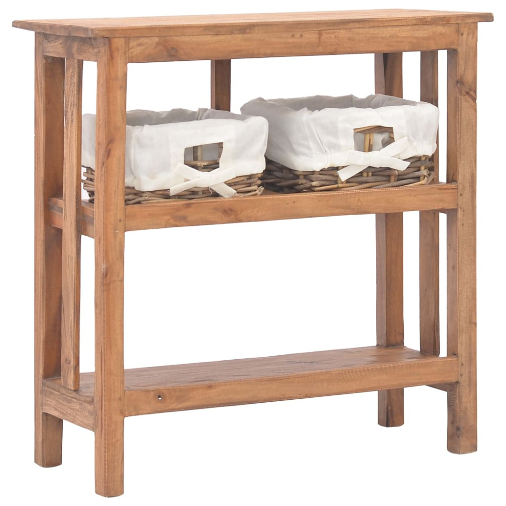 Produktbild för Konsolbord massivt mahognyträ 69x28x70 cm