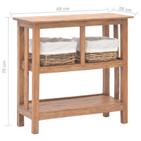 Produktbild för Konsolbord massivt mahognyträ 69x28x70 cm
