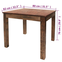 Miniatyr av produktbild för Matbord i massivt återvunnet trä 82x80x76 cm