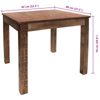 Produktbild för Matbord blandat återvunnet trä 82x80x76 cm