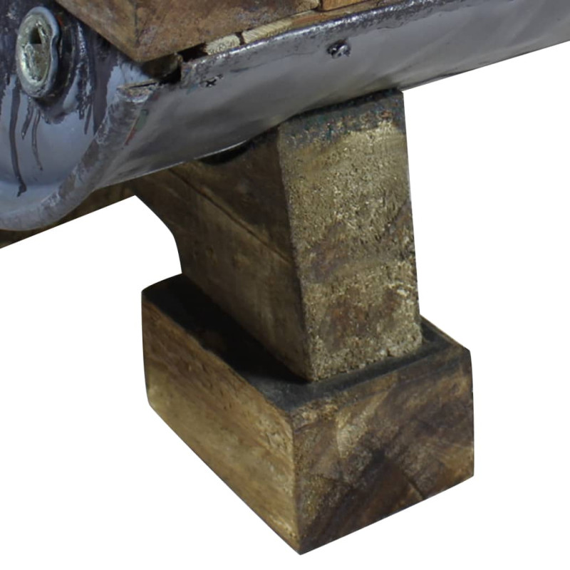 Produktbild för Soffbord massivt återvunnet trä 90x50x35 cm