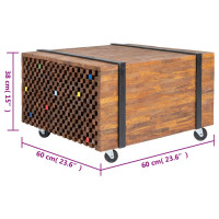 Produktbild för Sidobord teak 60x60x38 cm