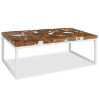 Produktbild för Soffbord teak och harts 110x60x40 cm