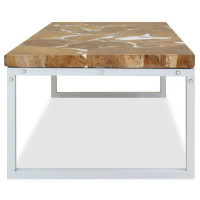 Produktbild för Soffbord teak och harts 110x60x40 cm