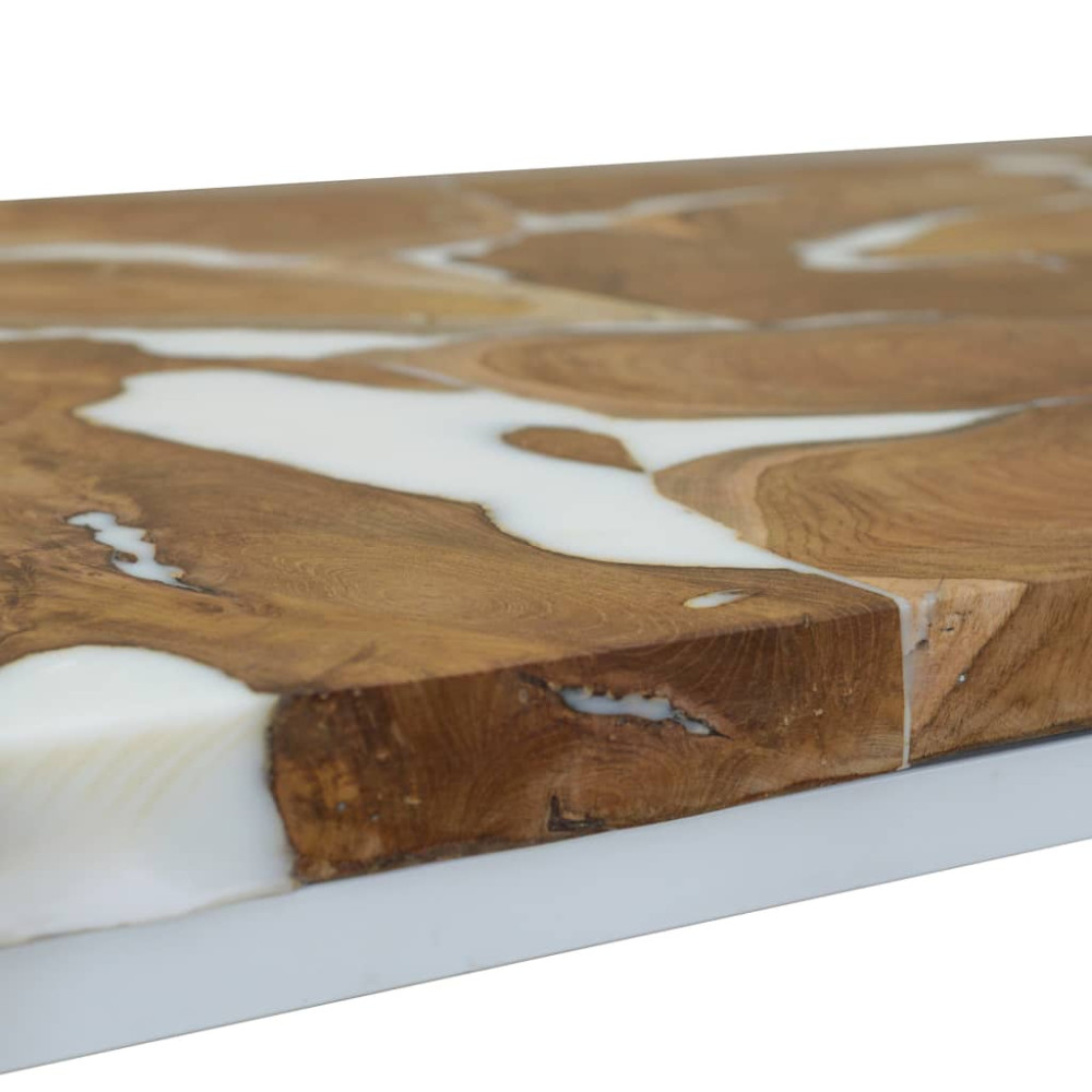 Produktbild för Soffbord teak och harts 110x60x40 cm