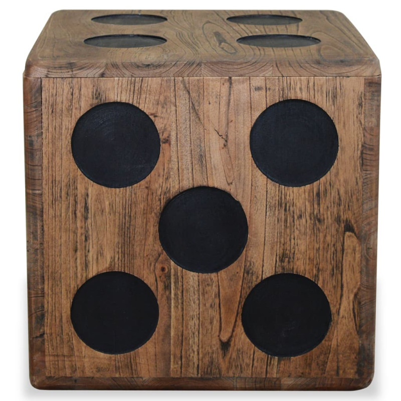 Produktbild för Förvaringsbox mindi-trä 40x40x40 cm tärningsdesign